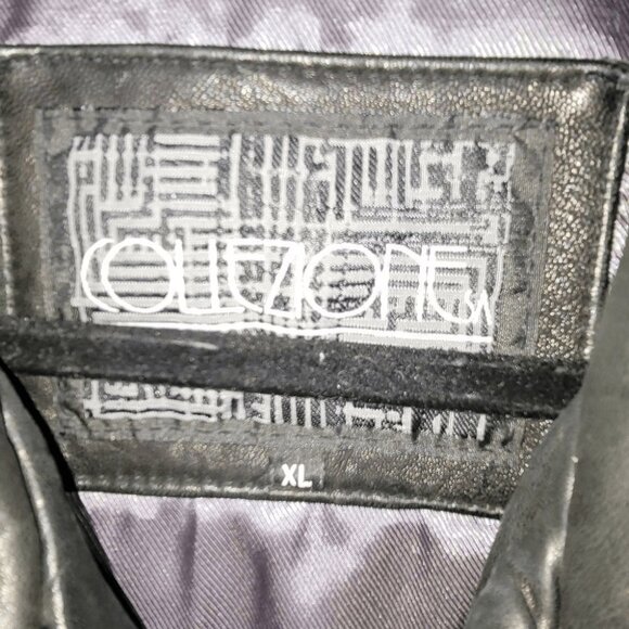 Collezione black leather jacket men's sz XL - Picture 9 of 11